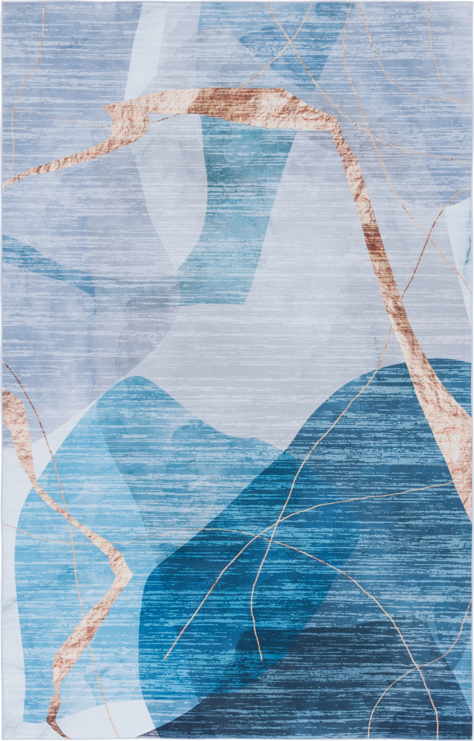 Fician Blue/Gold 6' x 9' Rug - Image 1