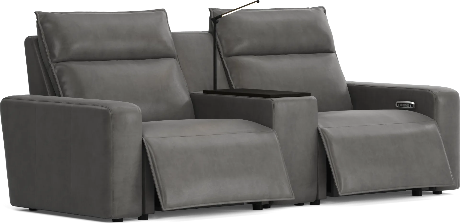 Charcoal 3 Pc Dual Power Reclining ModularTwo - Image 1