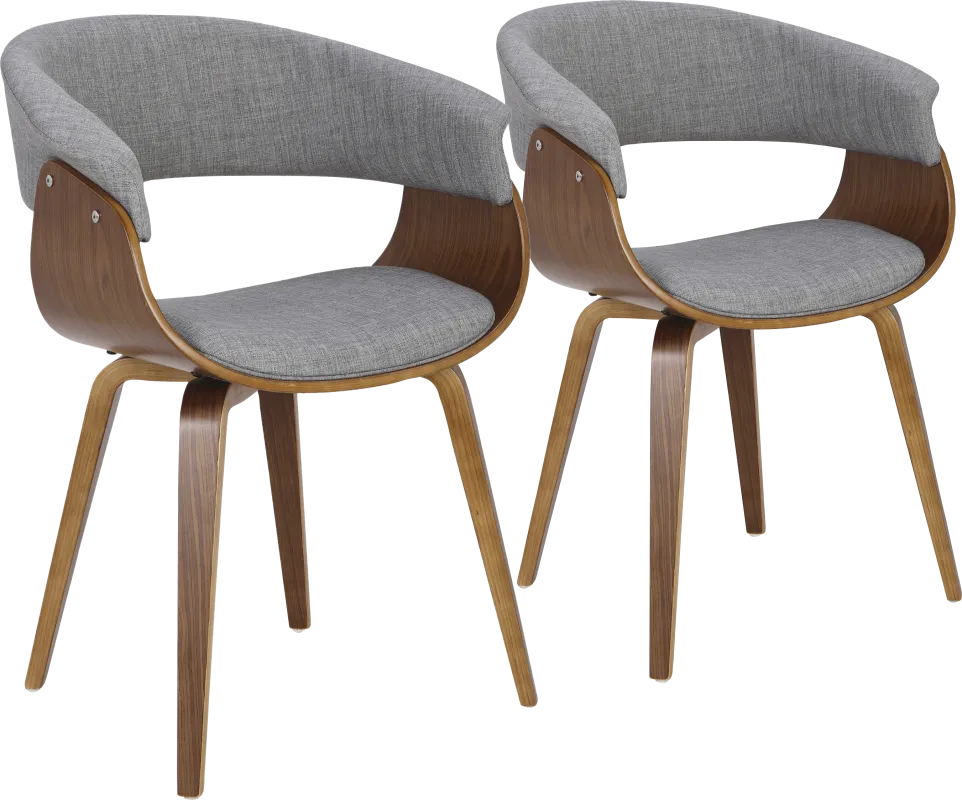 Kahmiel I Gray Arm Chair, Set of 2