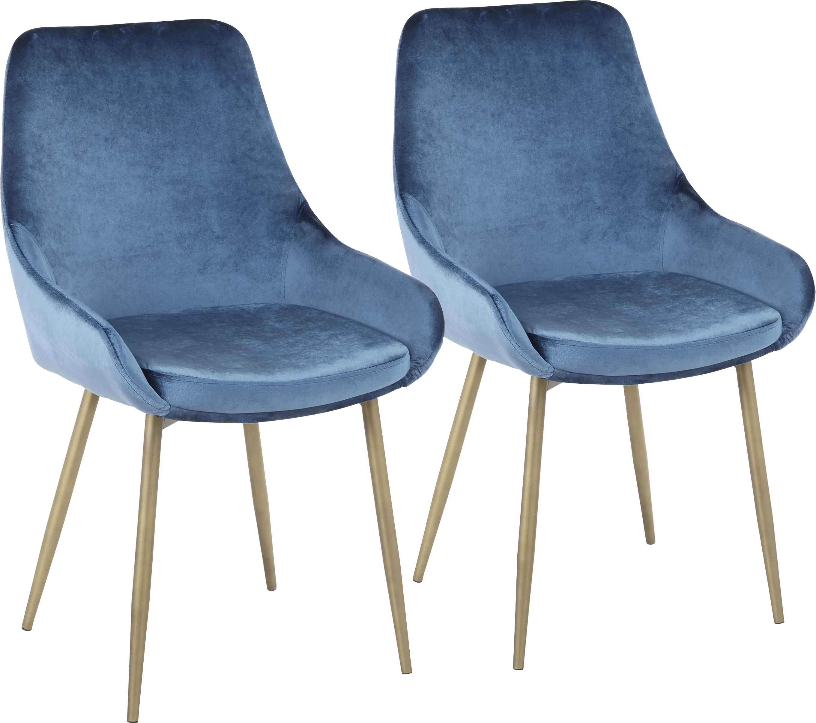Dellrey Light Blue Side Chair, Set of 2 - Thumbnail - Image 1