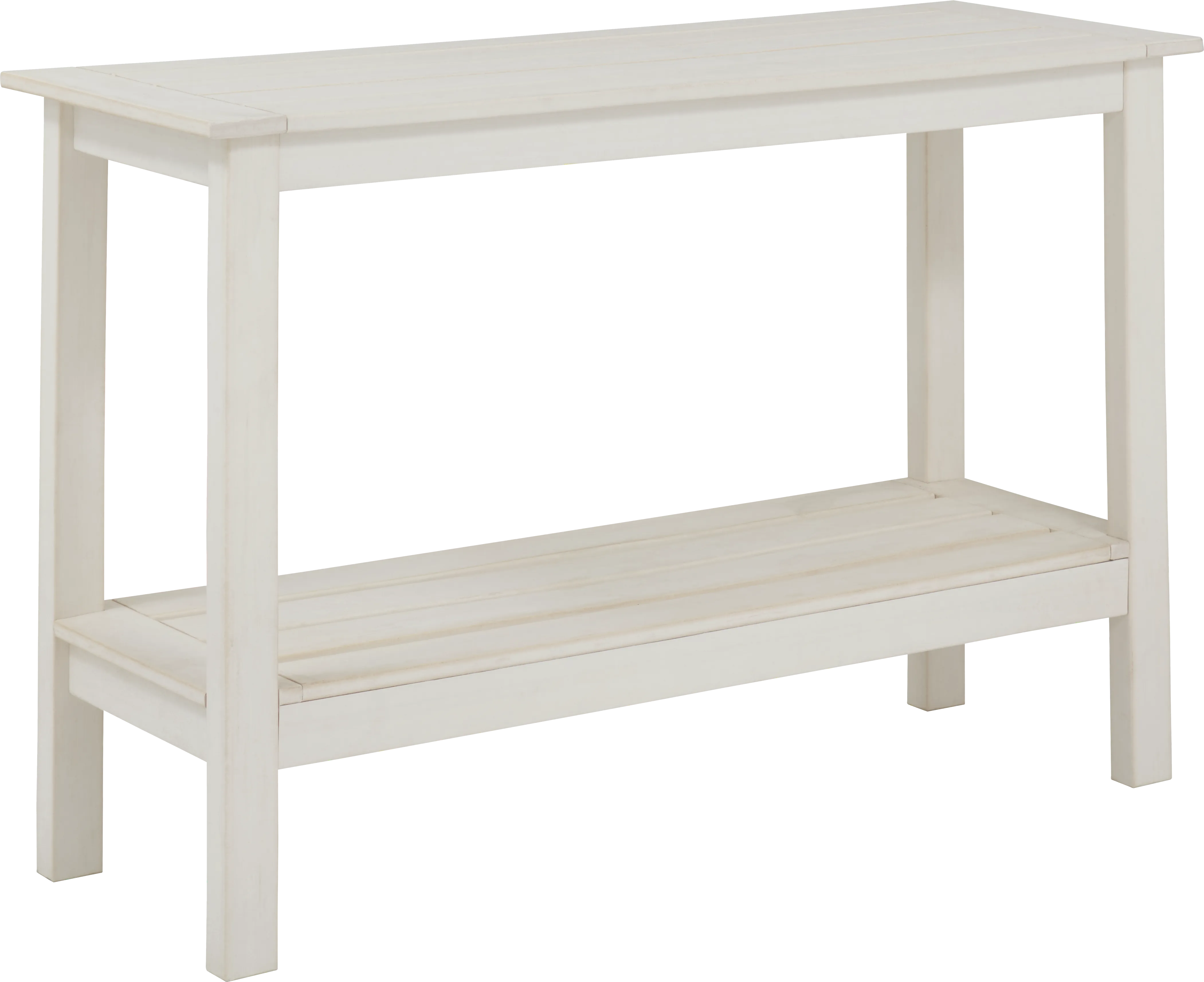 Eastlake White Outdoor Sofa Table - Thumbnail - Image 1