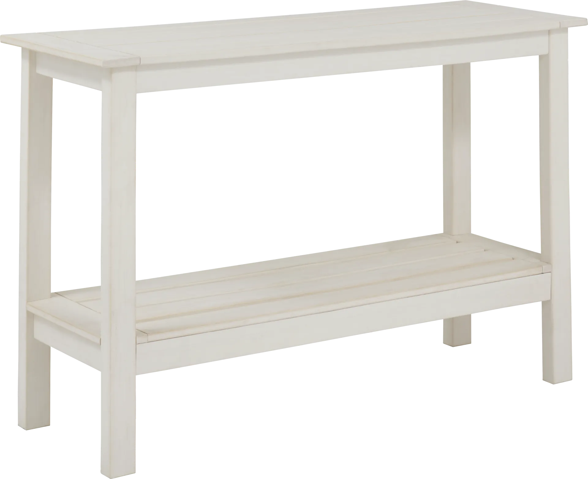 Eastlake White Outdoor Sofa Table - Image 1
