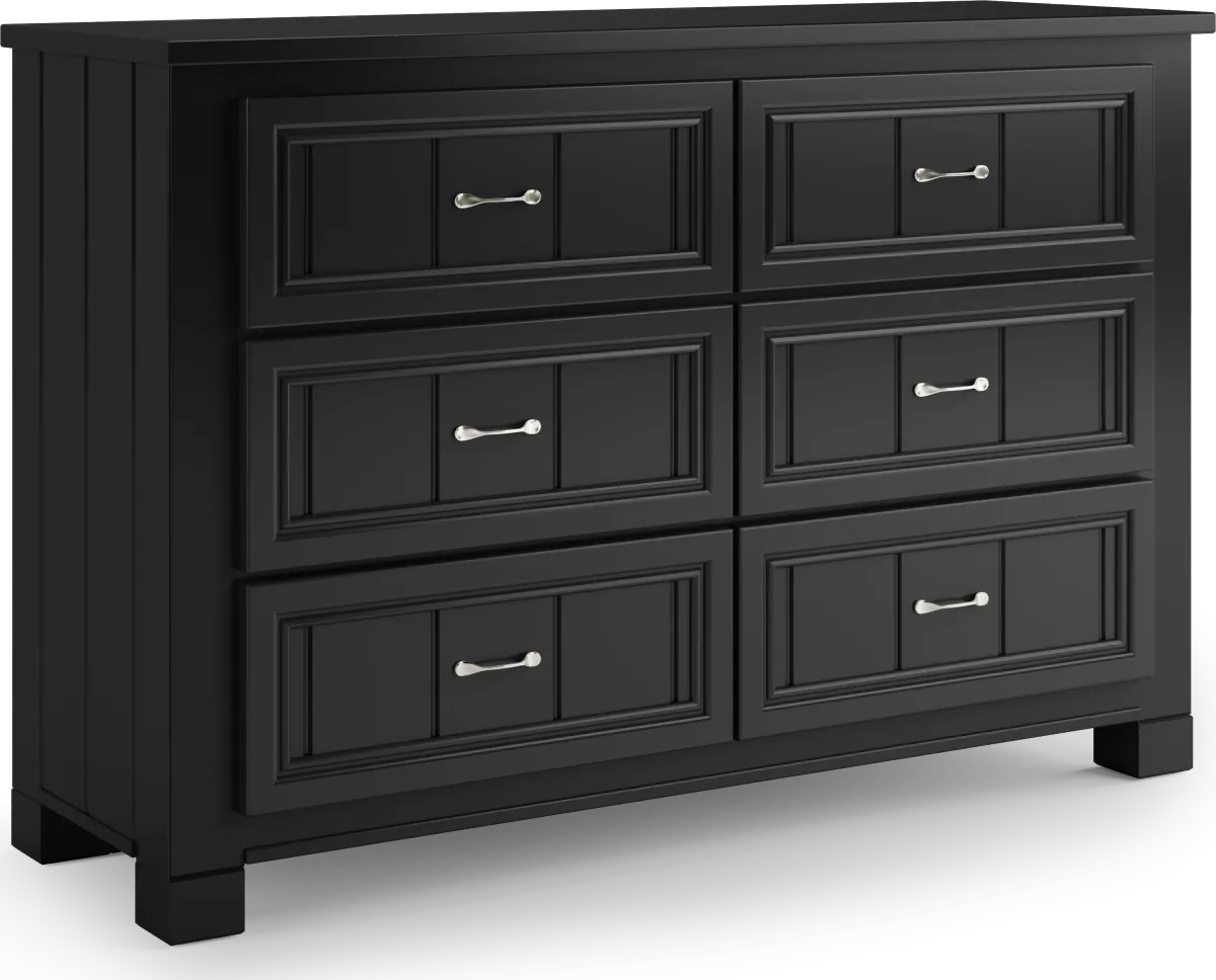 Cottage Colors 5 Pc Black Full Bedroom Set With Dresser, 3 Pc Full ...