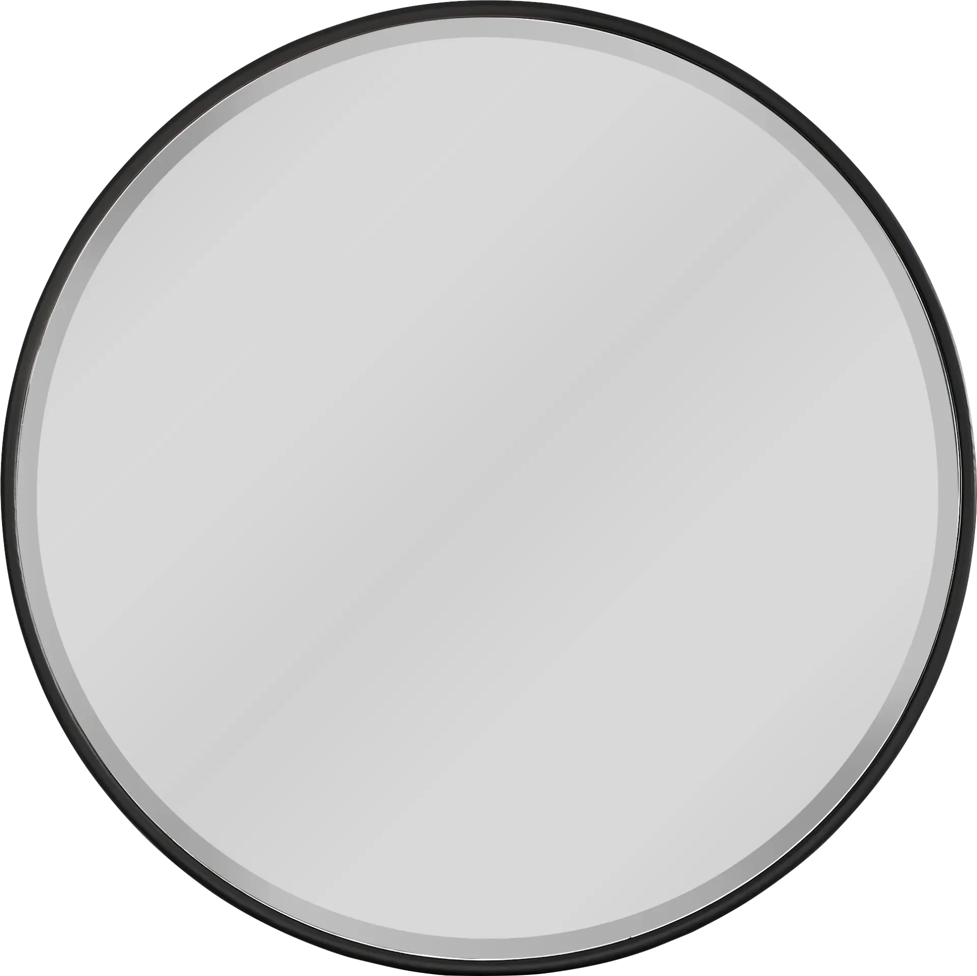 Addison Street Black Round Mirror