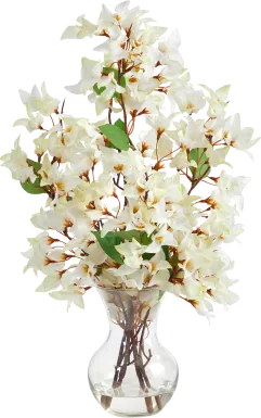 Durlston White Floral Arrangement with Vase
