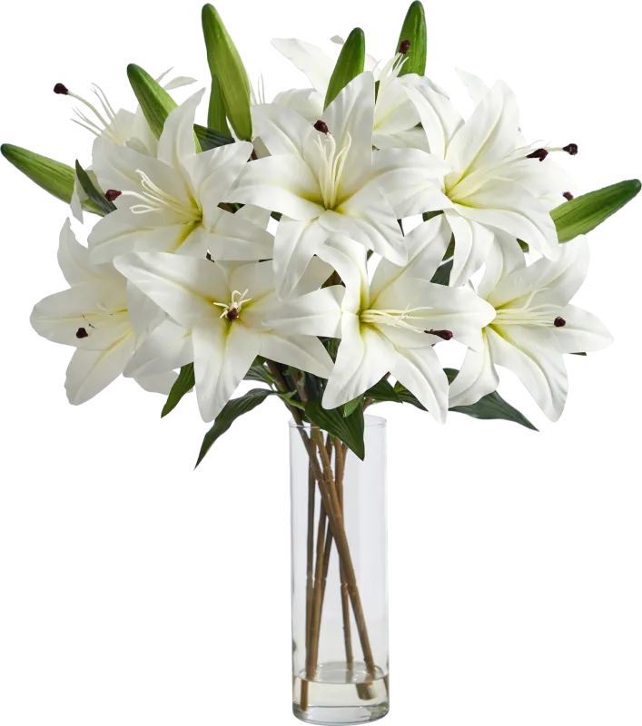 Harcross White Floral Arrangement with Vase