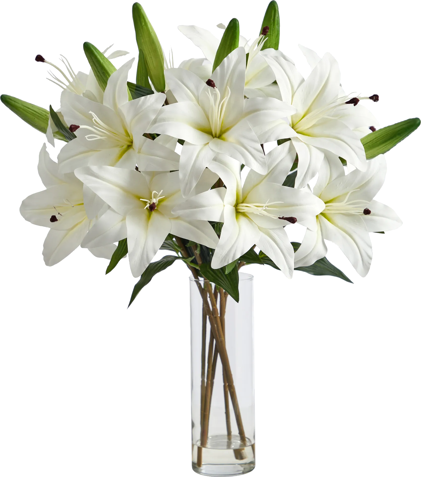 Harcross White Floral Arrangement with Vase - Image 1
