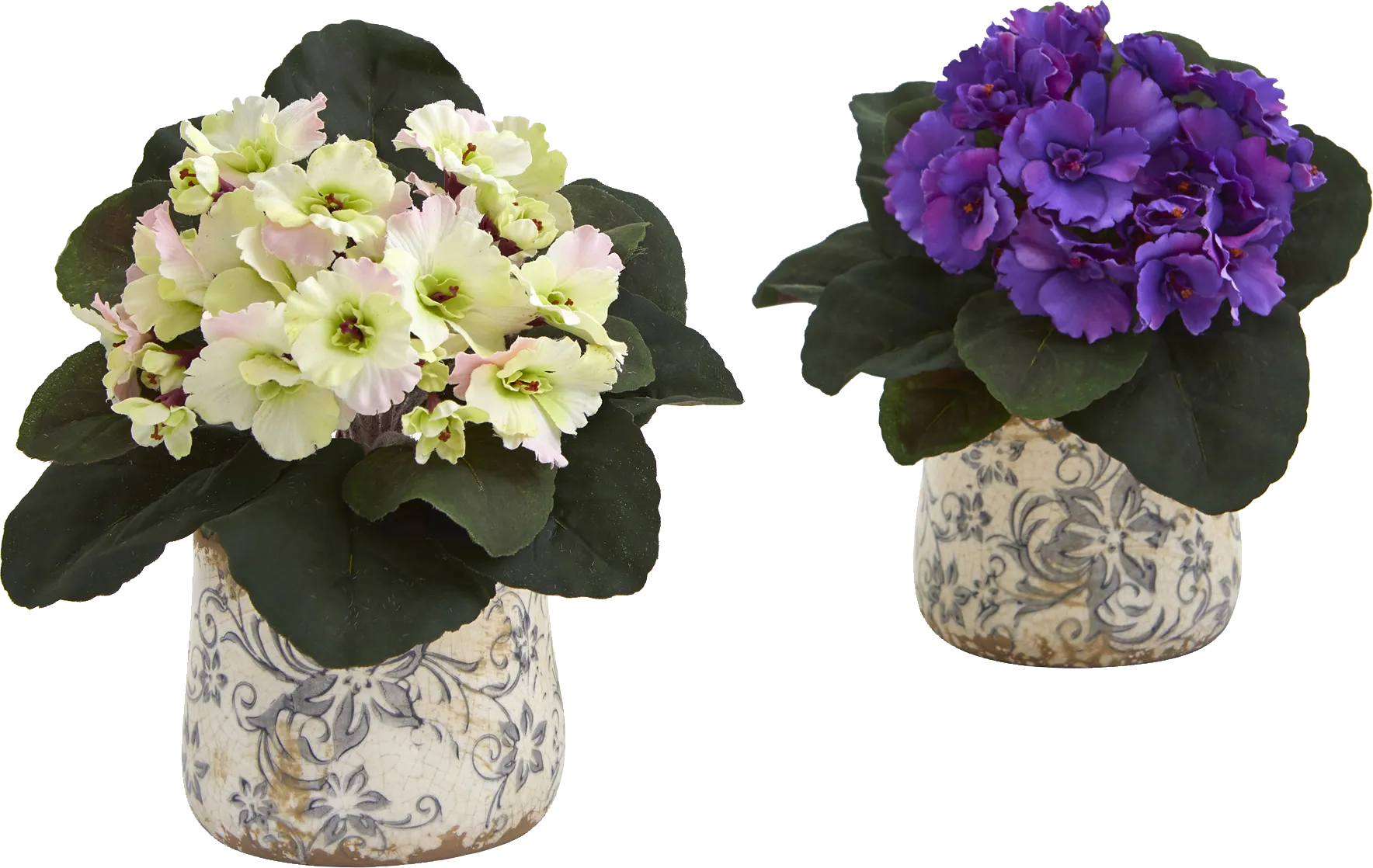 Stambaugh Multi Floral Arrangement with Vase, Set of 2 - Image 1
