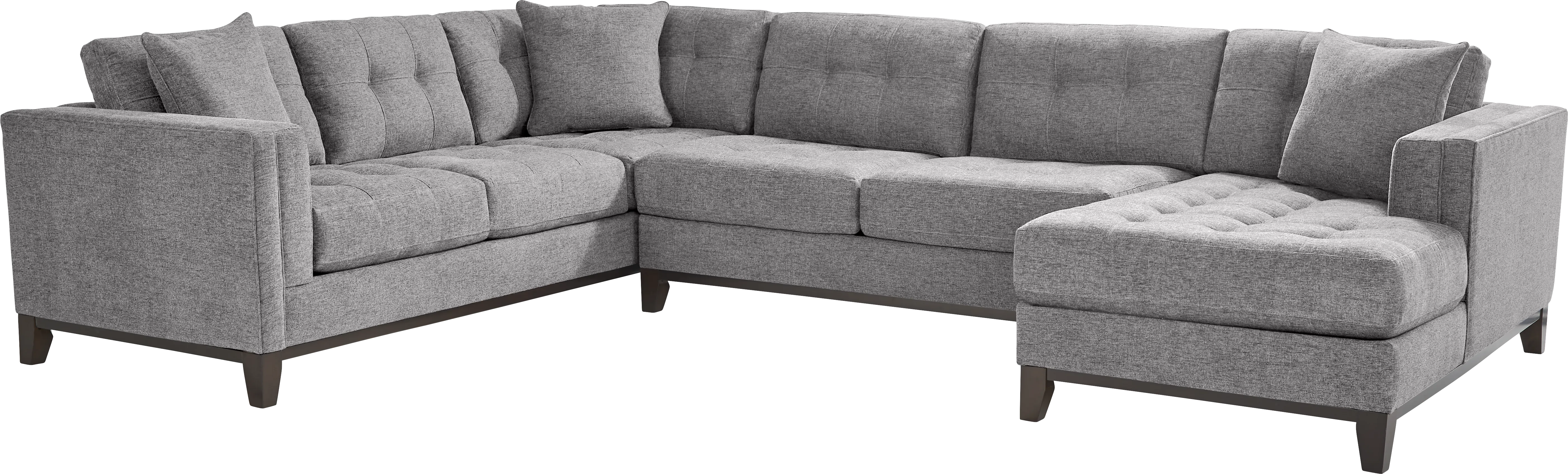 Chatham Gray 6 Pc Sectional Living Room - Thumbnail - Image 2