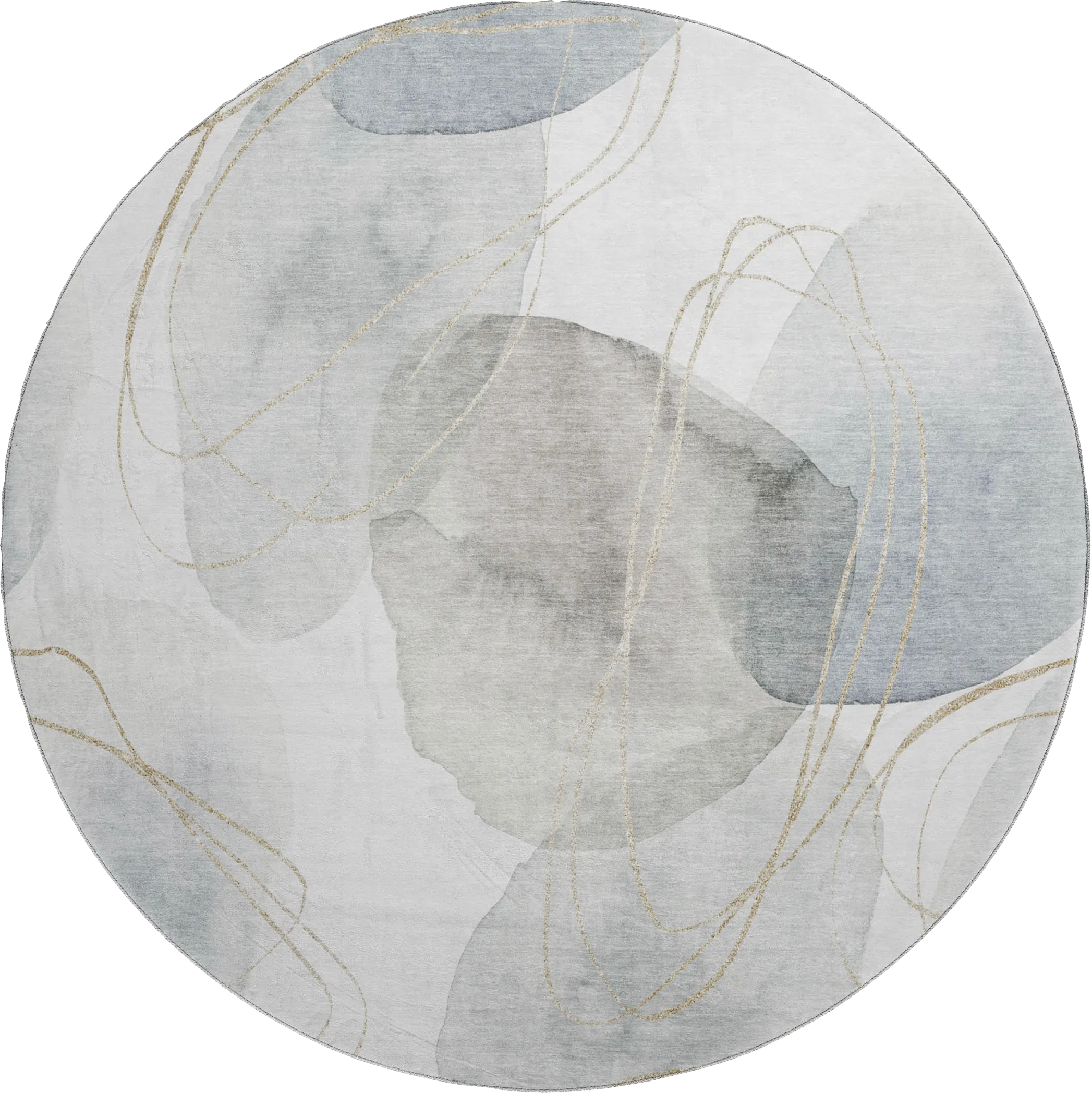 Softy Sheltinella Pearl 8' Round Rug - Thumbnail - Image 1