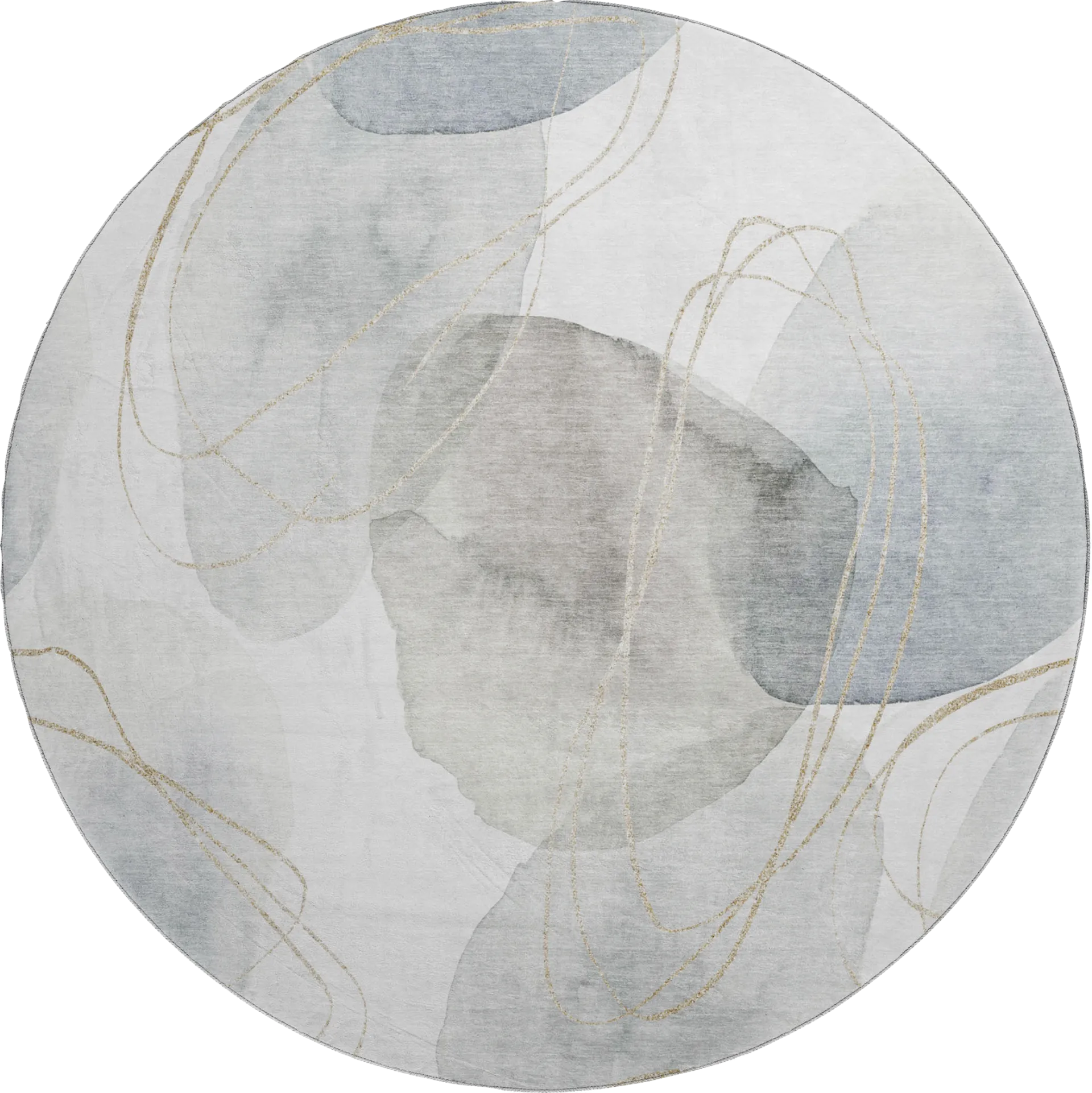 Softy Sheltinella Pearl 8' Round Rug - Image 1