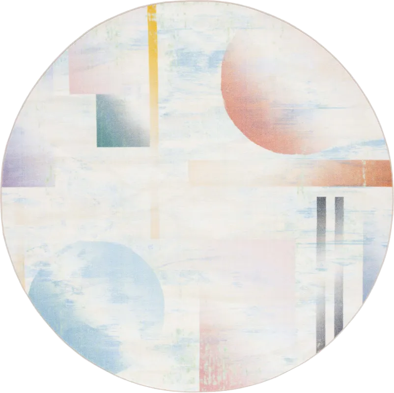 Kids Mercle Multi 6'7 X 6'7 Round Rug