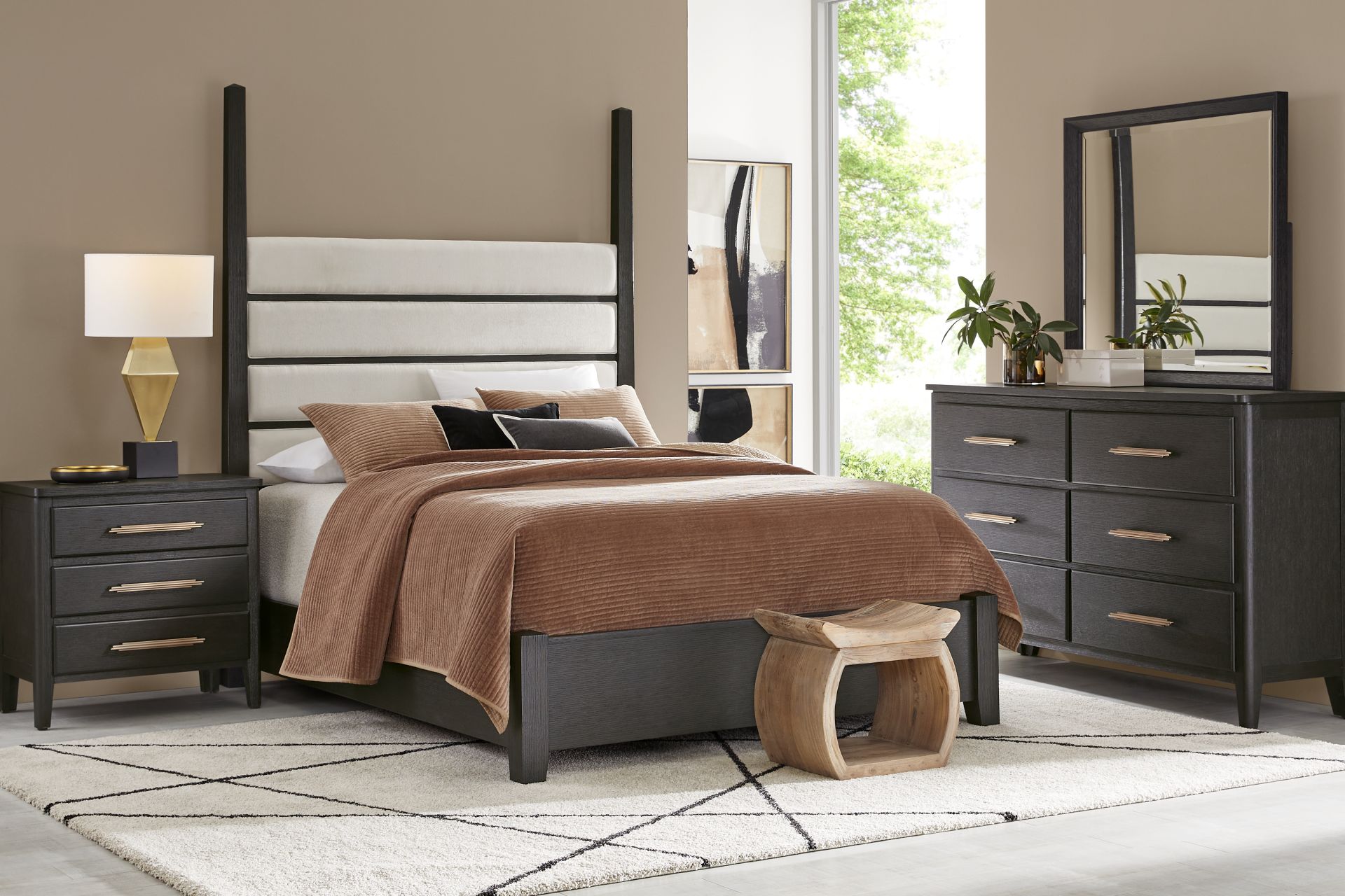 Copperline Black 7 Pc King Poster Bedroom - Image 1