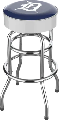 Detroit Tigers White Barstool