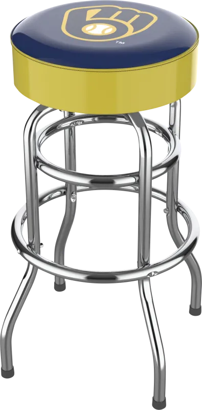 Milwaukee Brewers Yellow Barstool