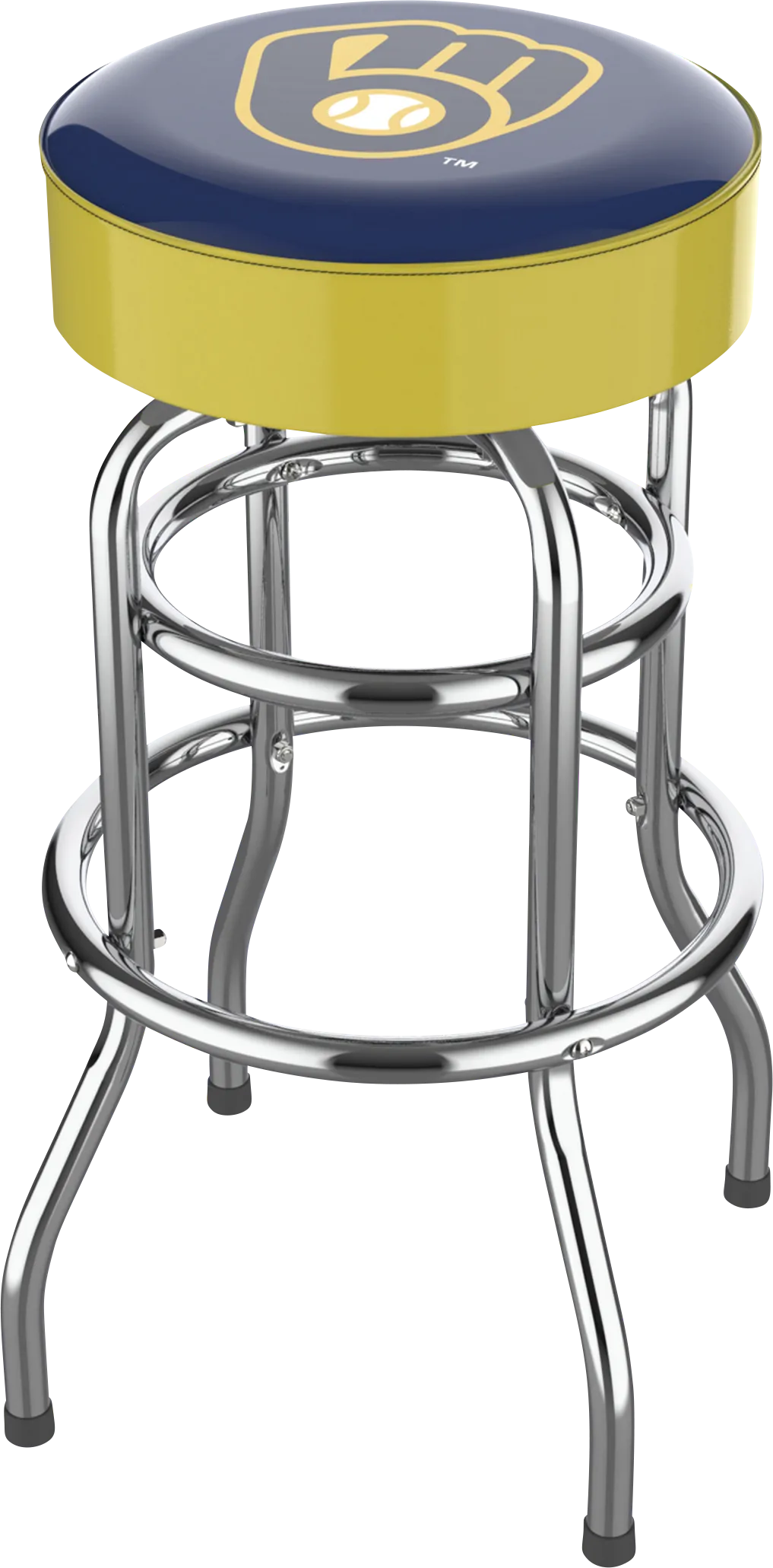 Milwaukee Brewers Yellow Barstool - Image 1