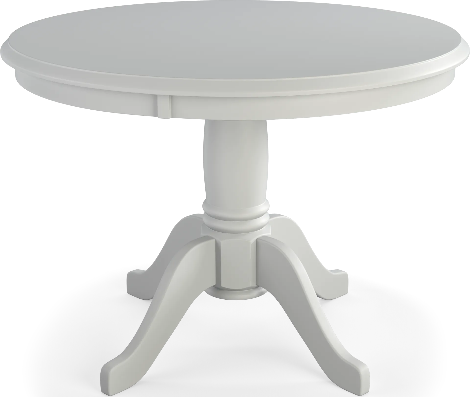 Brynwood White 5 Pc Round Dining Set with Blue Chairs - Image 2