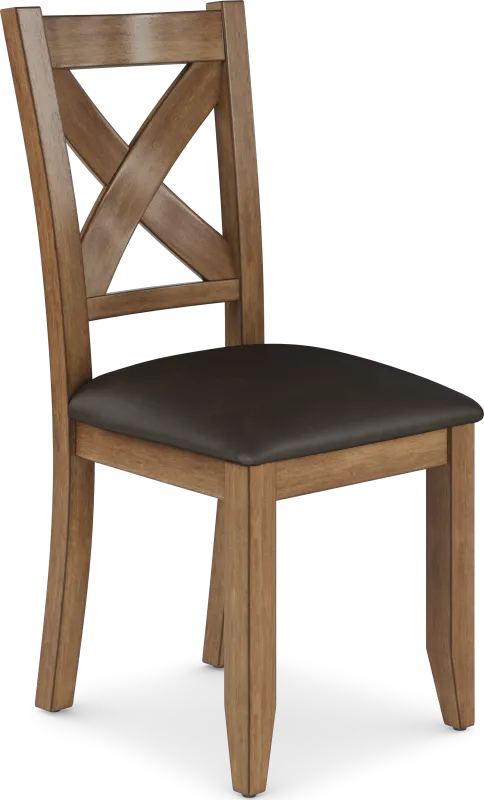 Acorn Cottage Brown X-Back Side Chair