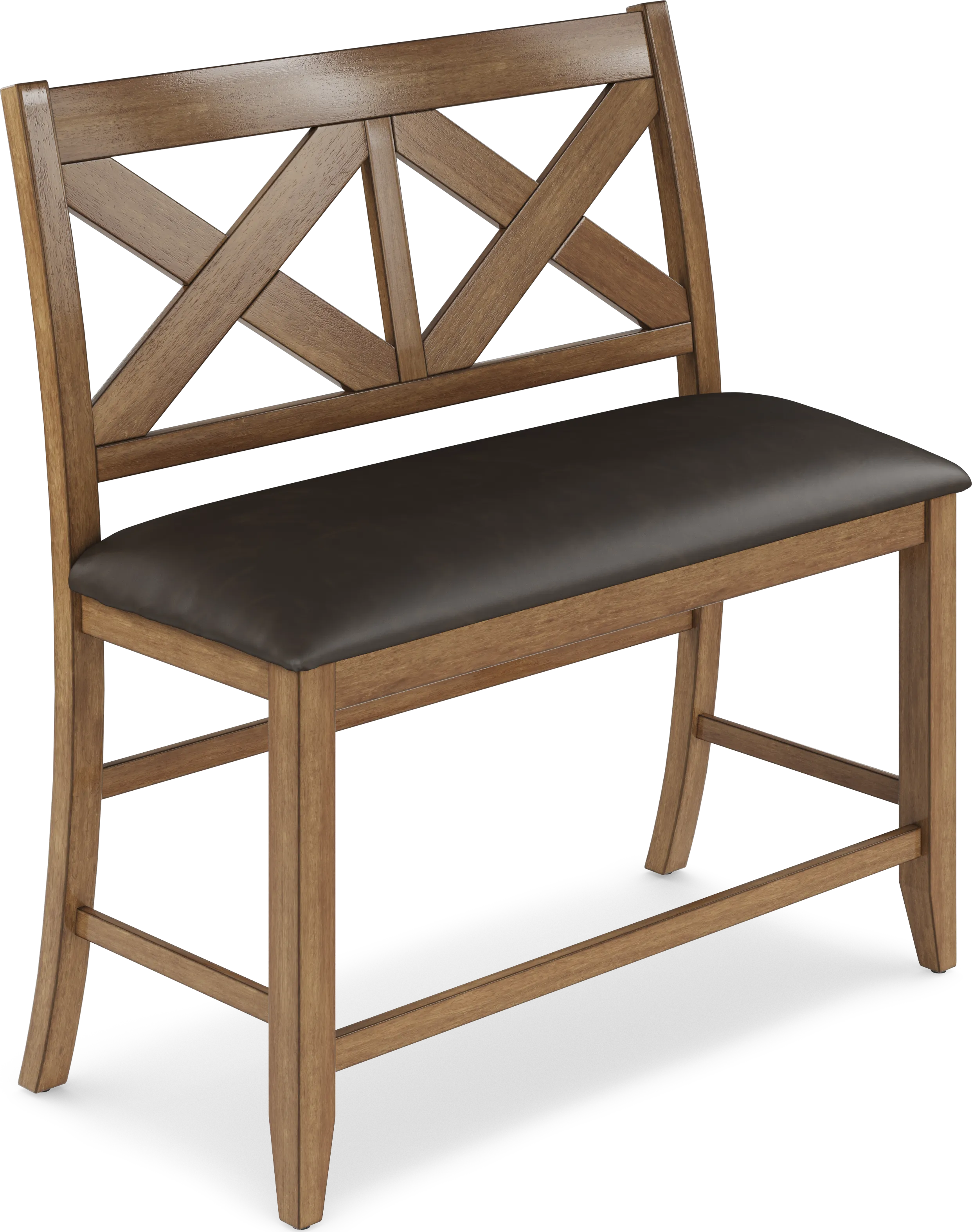 Acorn Cottage Brown Counter Height Bench - Thumbnail - Image 1