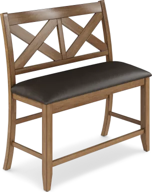 Acorn Cottage Brown Counter Height Bench