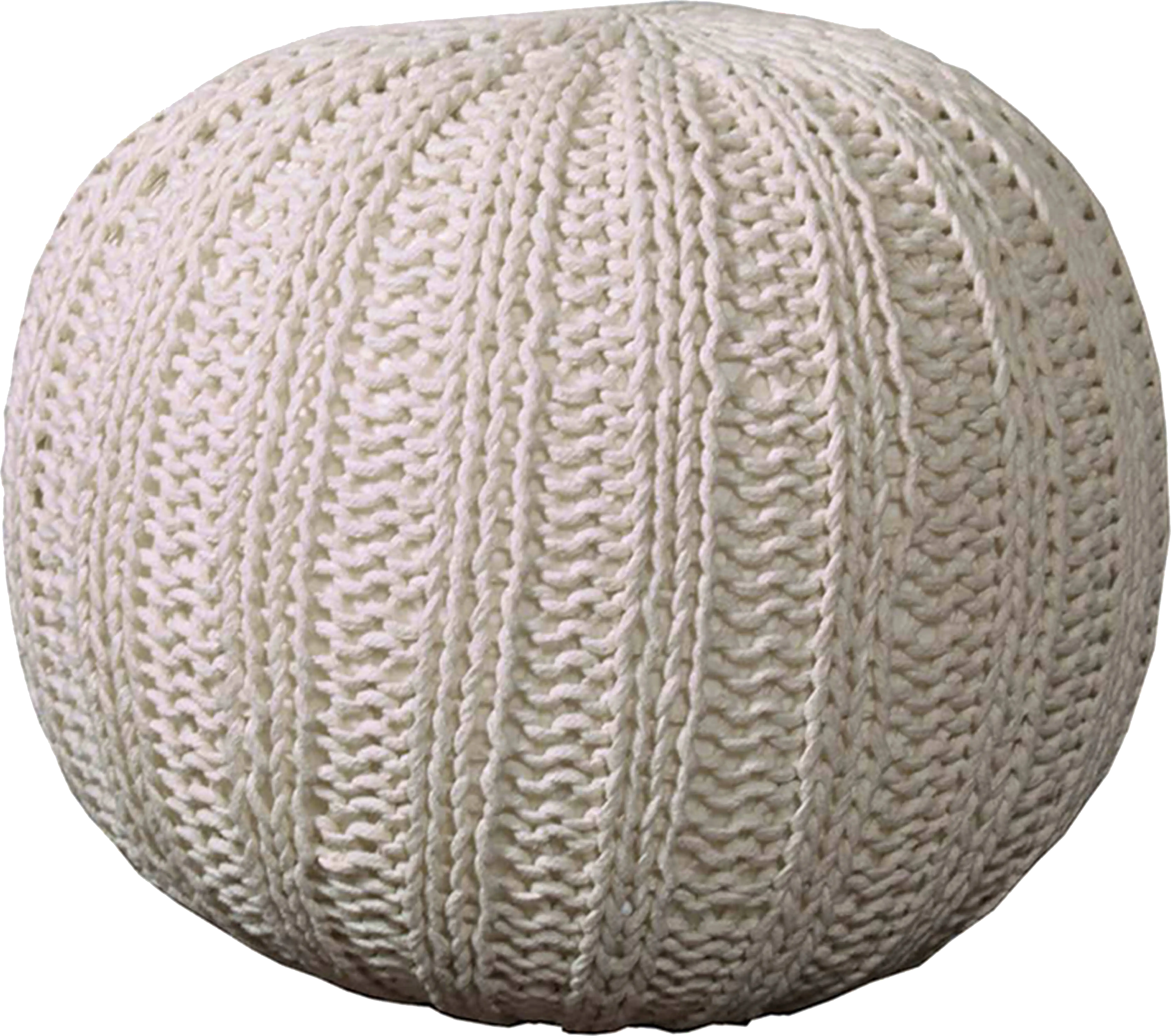 Ayidu Ivory Pouf - Thumbnail - Image 1