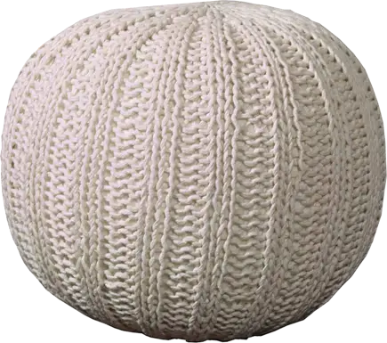 Ayidu Ivory Pouf