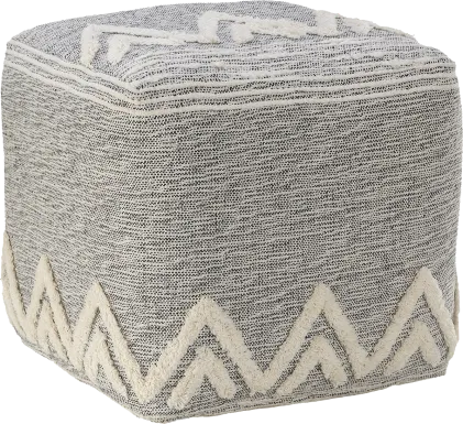 Piziti Gray/Ivory Pouf