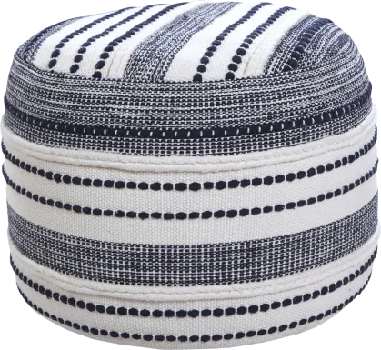 Mursili Navy/Ivory Pouf
