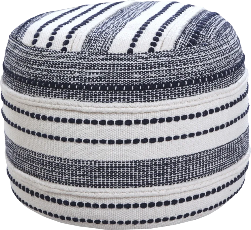Mursili Navy/Ivory Pouf