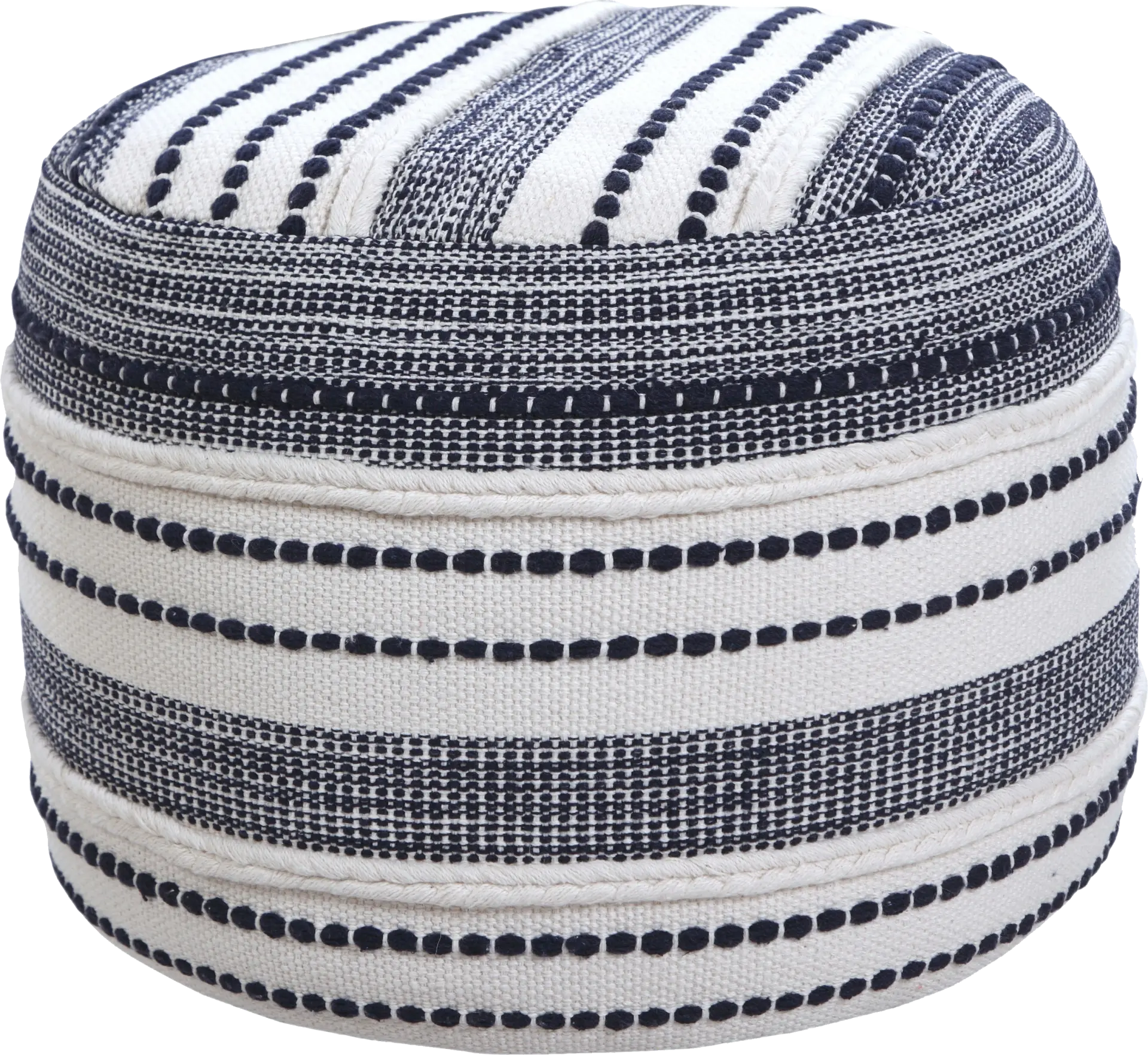 Mursili Navy/Ivory Pouf