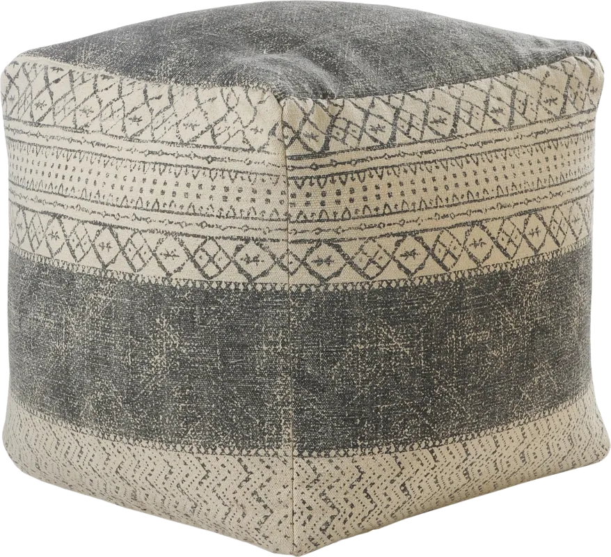 Moshor Taupe/Gray Pouf