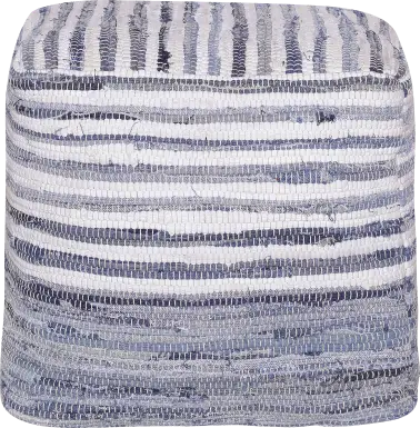 Elzebe Navy/White Pouf