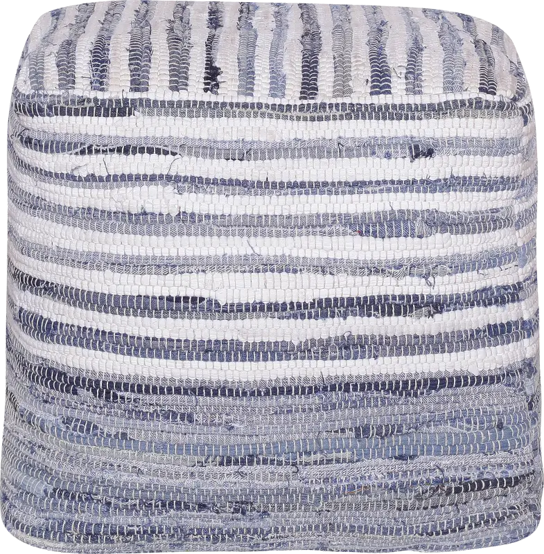Elzebe Navy/White Pouf