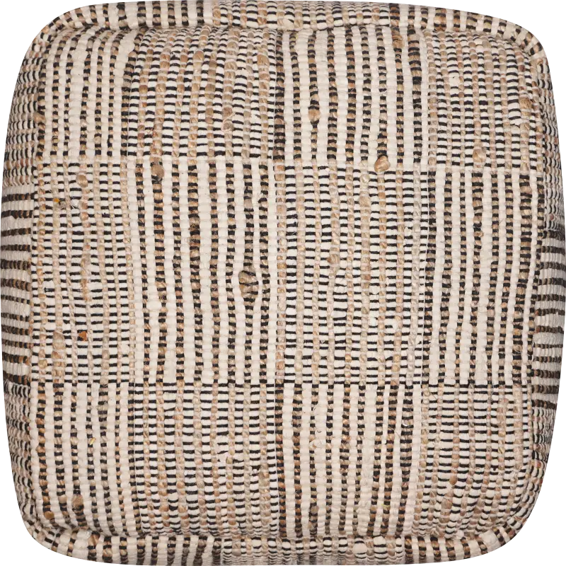 Sarette Natural/Cream Pouf