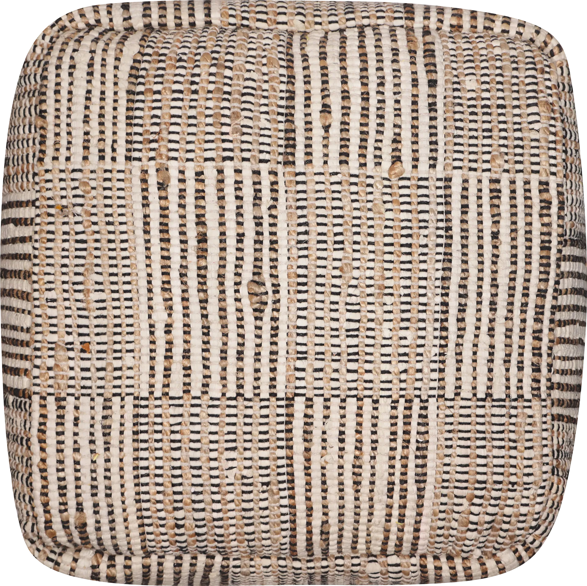 Sarette Natural/Cream Pouf - Image 1