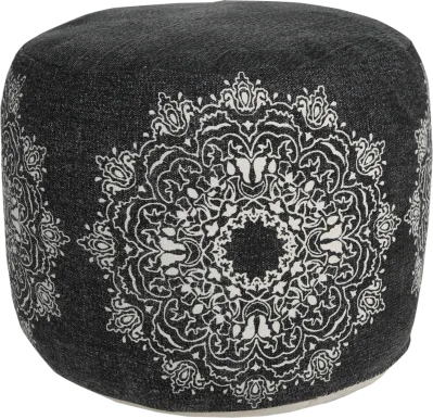 Susara Black/White Pouf