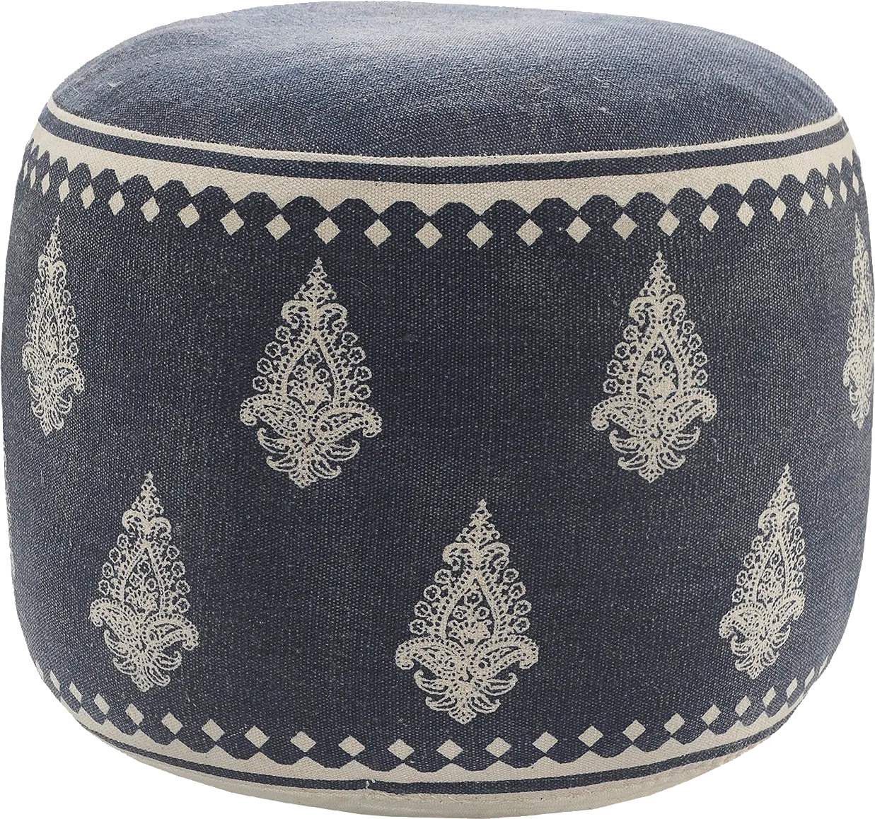 Elandri Navy/Cream Pouf - Thumbnail - Image 1