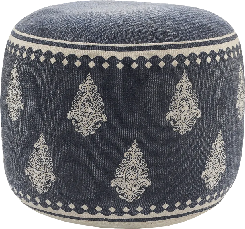 Elandri Navy/Cream Pouf