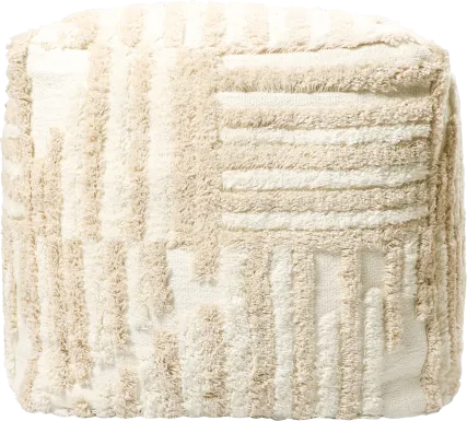 Lilanie Beige/Cream Pouf