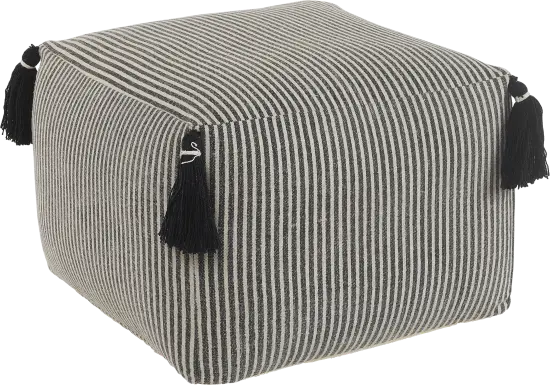 Witboi Gray/Black Pouf