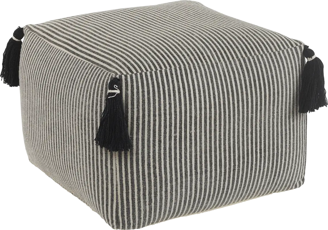 Witboi Gray/Black Pouf