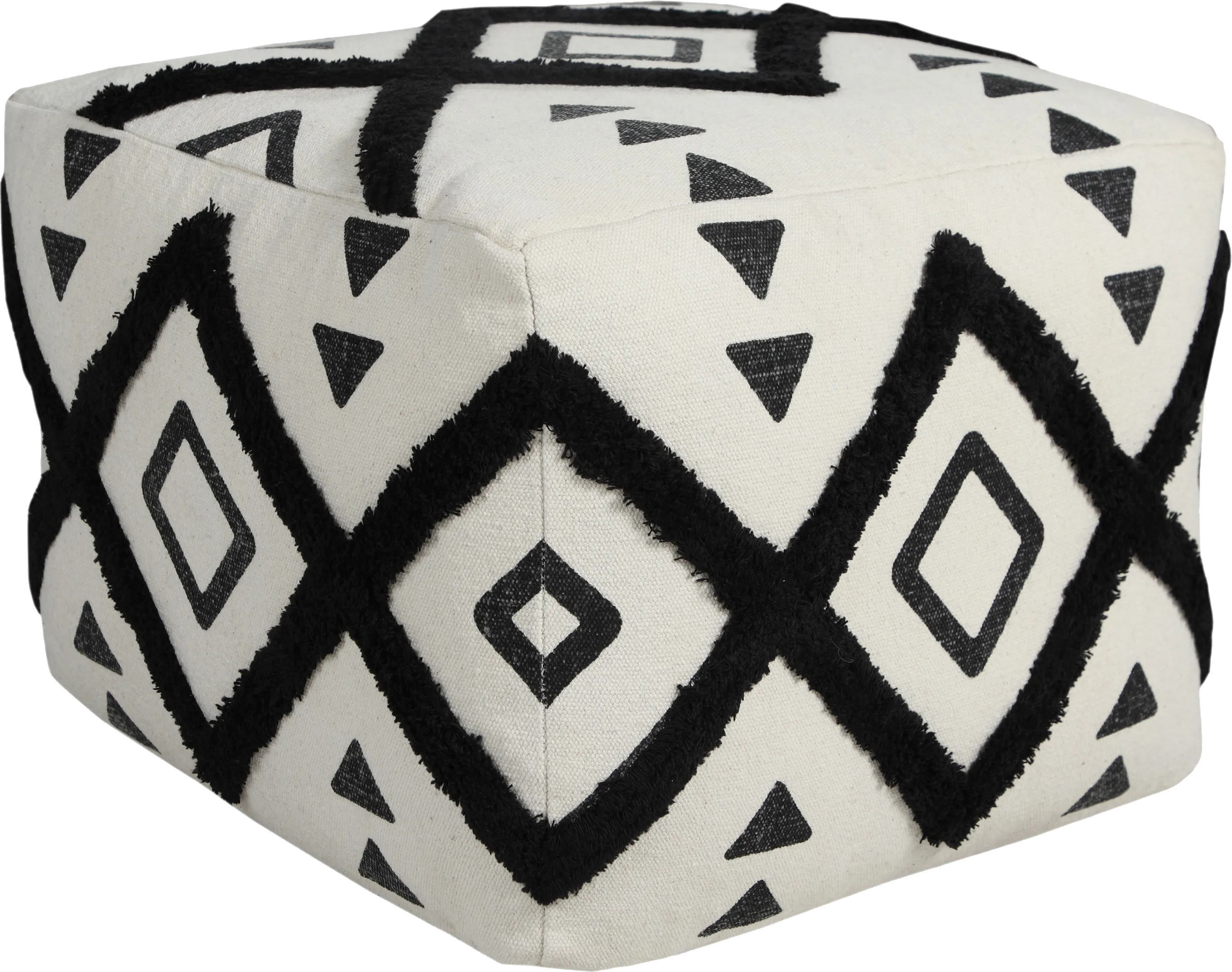 Conseld Black/White Pouf