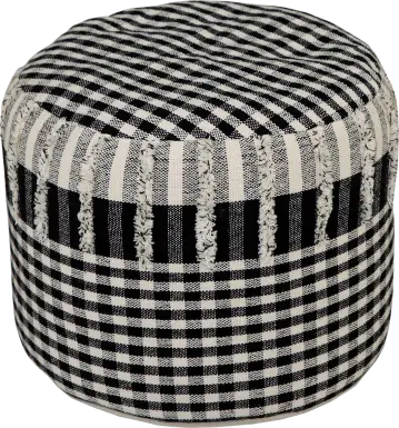 Yecor Black/Natural Pouf