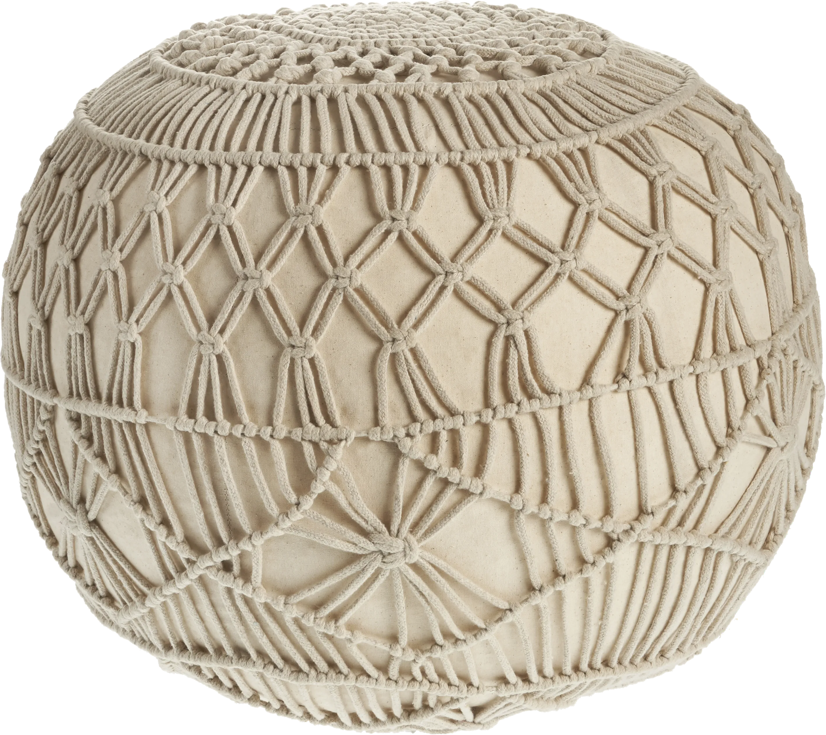 Bresian Beige/Natural Pouf