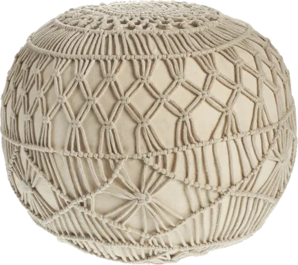 Bresian Beige/Natural Pouf