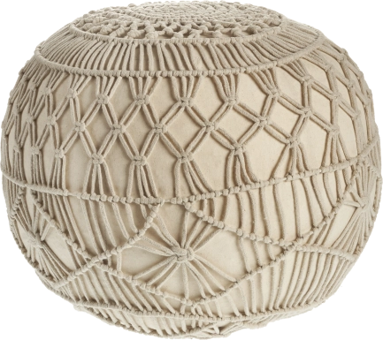 Bresian Beige/Natural Pouf