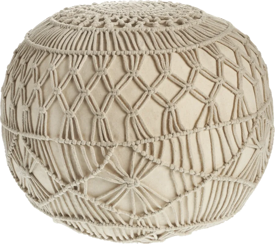 Bresian Beige/Natural Pouf