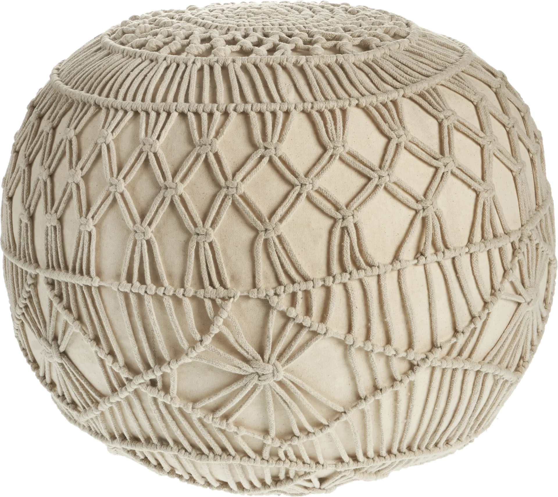 Bresian Beige/Natural Pouf - Image 1