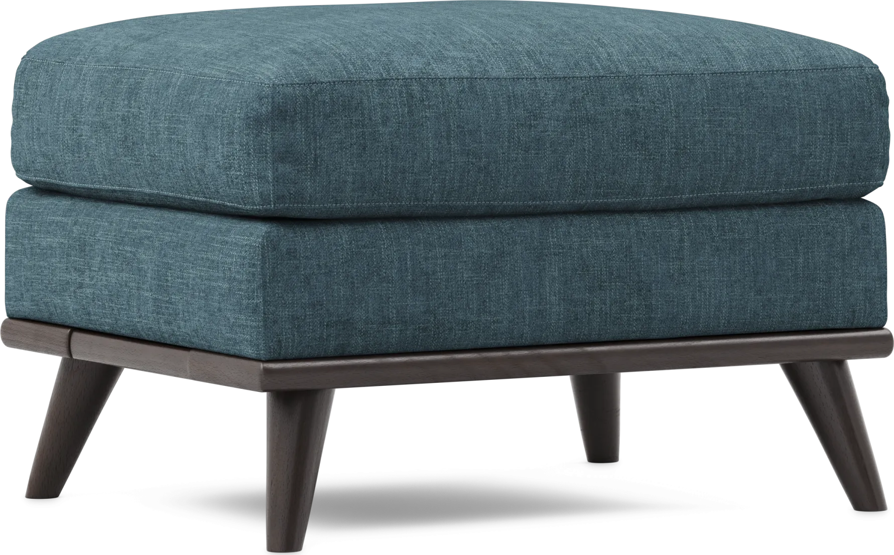 East Side Teal Ottoman - Image 1