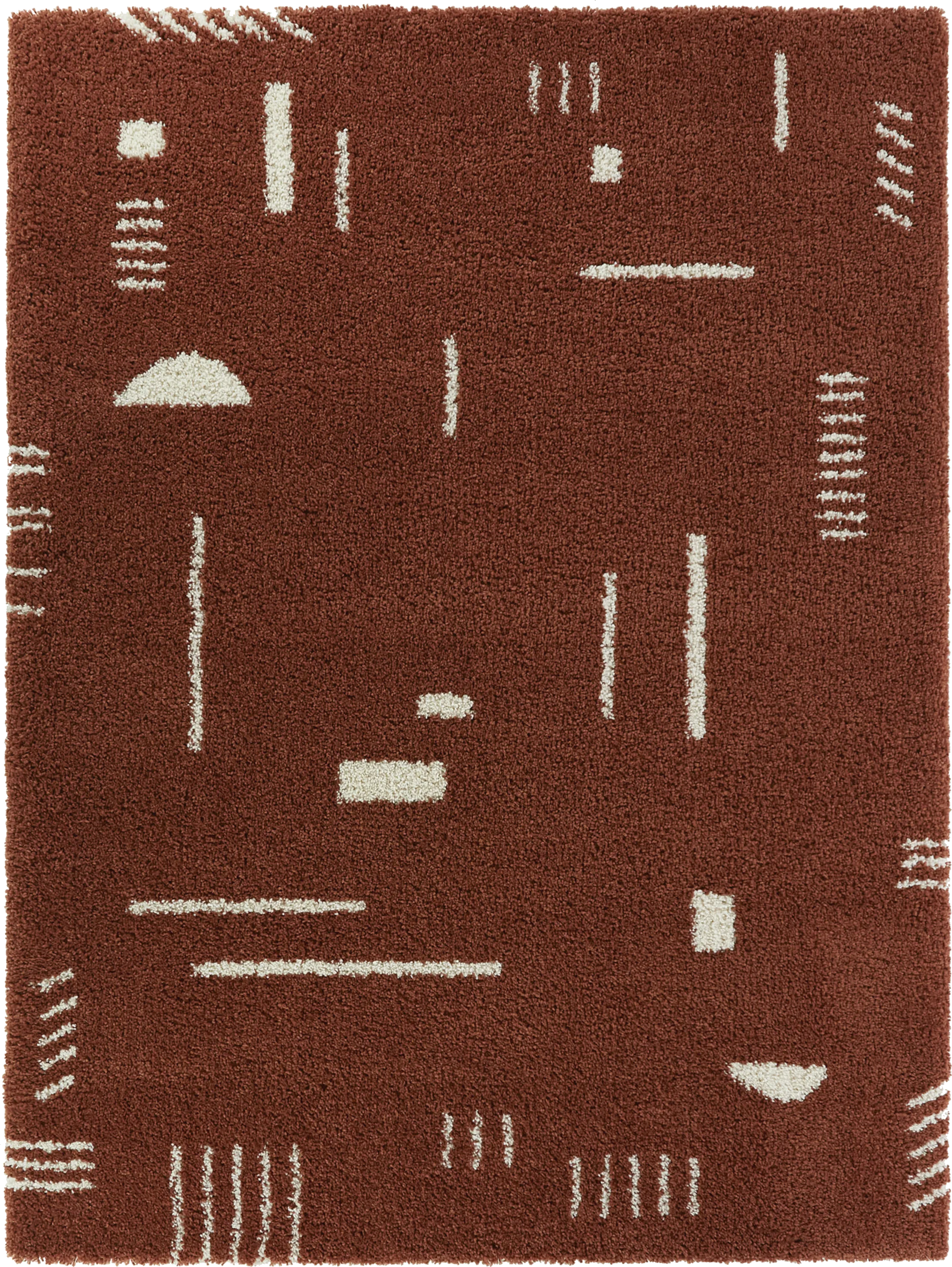 Kids Pailoap Rust/White 6'7 x 9' Rug - Thumbnail - Image 1
